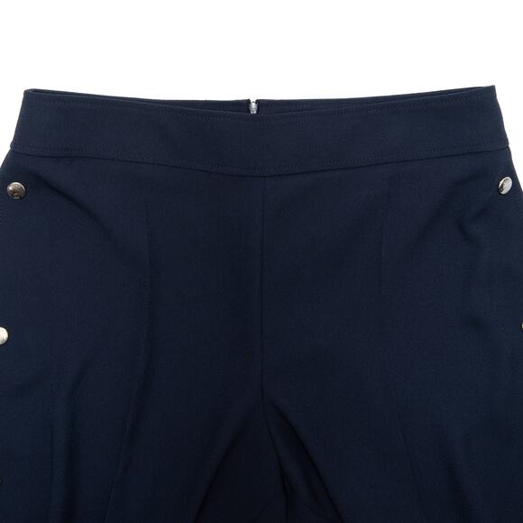 Hugo Boss Blue Telareama Tuxedo Button Accent Trousers Pants Size 14 - Picture 6 of 13